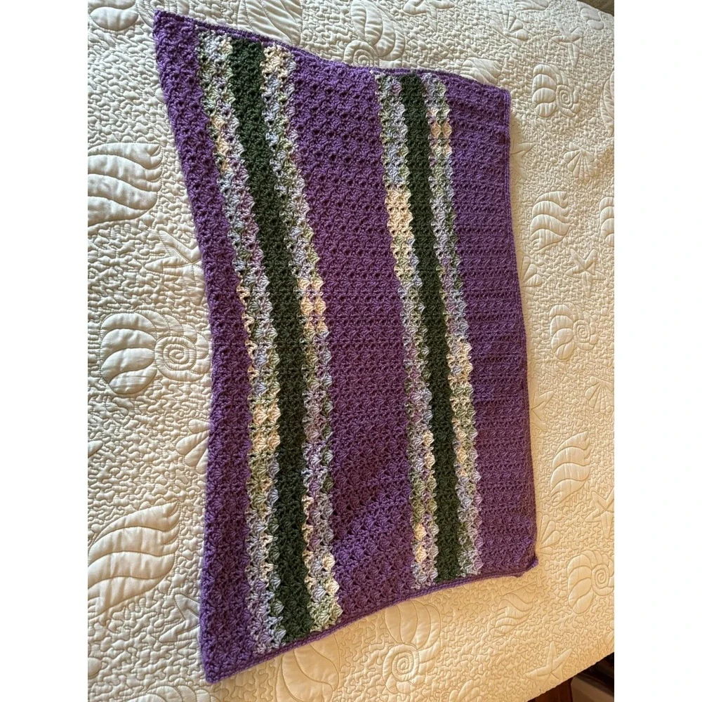 Hand Made Crocheted Lap Afghan 35